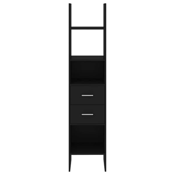 vidaXL bogreol sort 40x35x180 cm spånplade