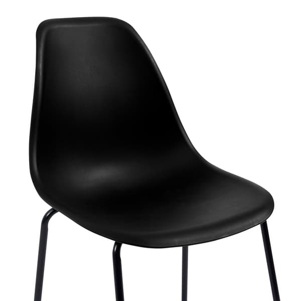 vidaXL Barstolar, set om 2, svart, plast