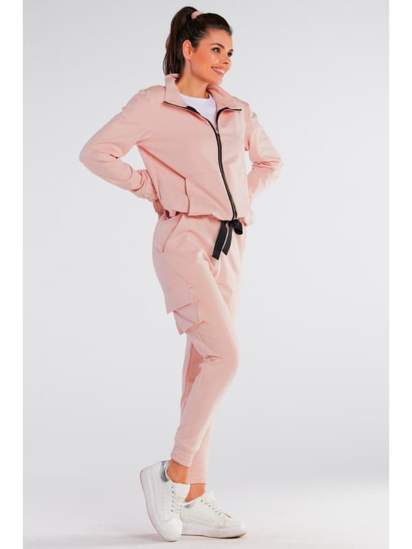 Cargo-collegehousut, pinkki L/XL