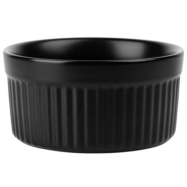 Bageskåle keramiske sorte 260 ml 12 stk.