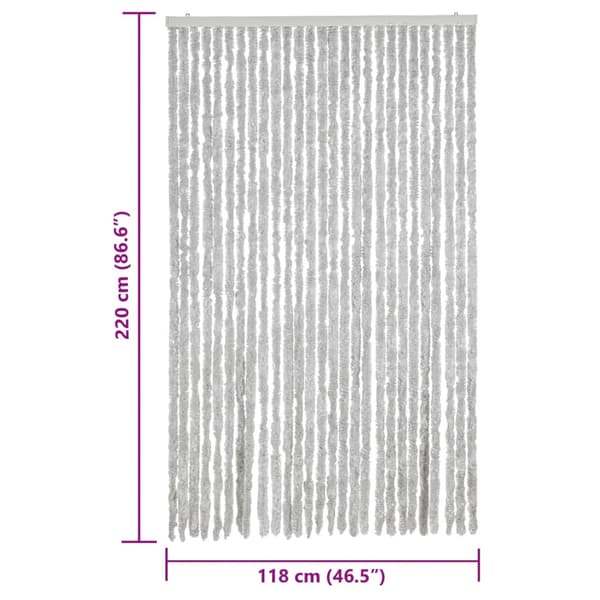 vidaXL Flugnät, Grå, 118x220 cm, Chenille