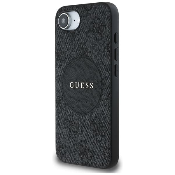 Guess 4G Circle Classic Logo MagSafe-etui til iPhone 16e, sort
