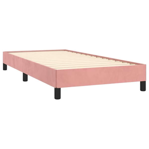 vidaXL Sängram rosa 90x190 cm sammet