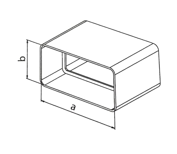 Koppling för platt ventilationskanal 110x55mm Plast Vit