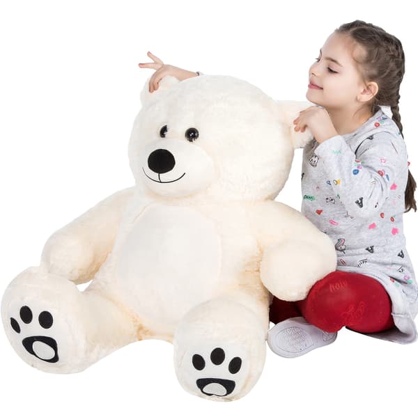 Klassisk bamse - Hvid 90 cm