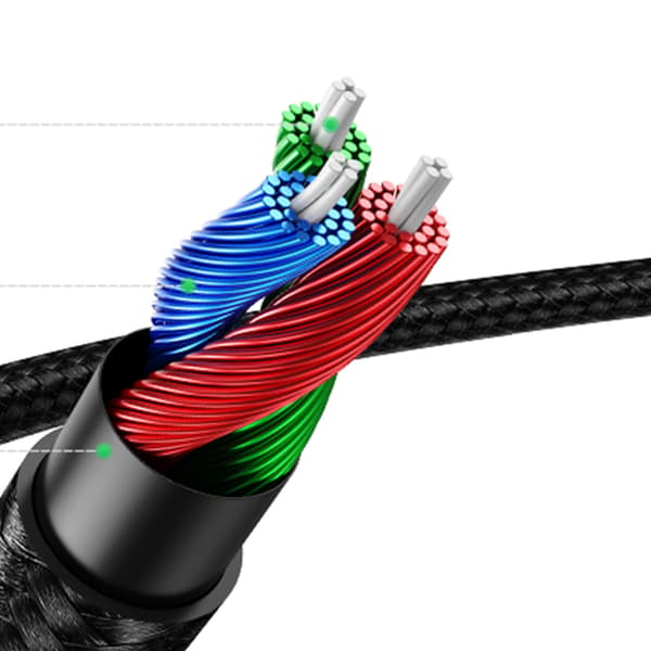 AUX-lydkabel, lige stik, minijack 3,5 mm, 5 m, blå