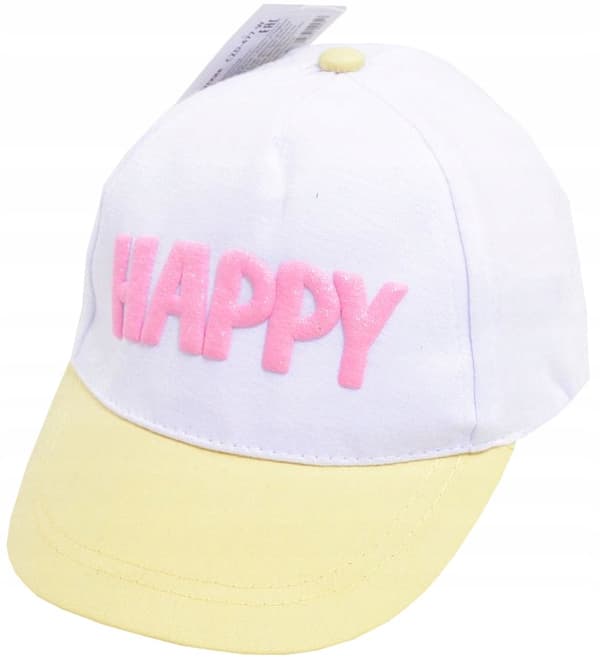 YO! HAPPY vit basebollkeps 46/50