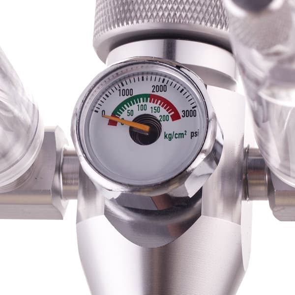 CO2-reducer til AKVARIUM Bobletæller Regulator til to akvarier Manometer