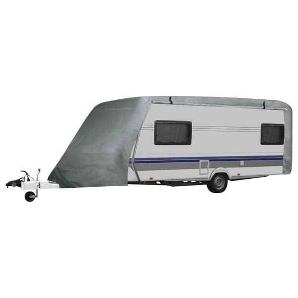 vidaXL campingvognsovertræk, grå, M