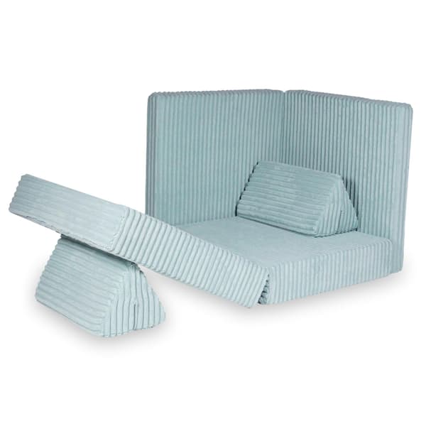 Montessori Standard Waffle Play Sofa Lys Mintgrøn