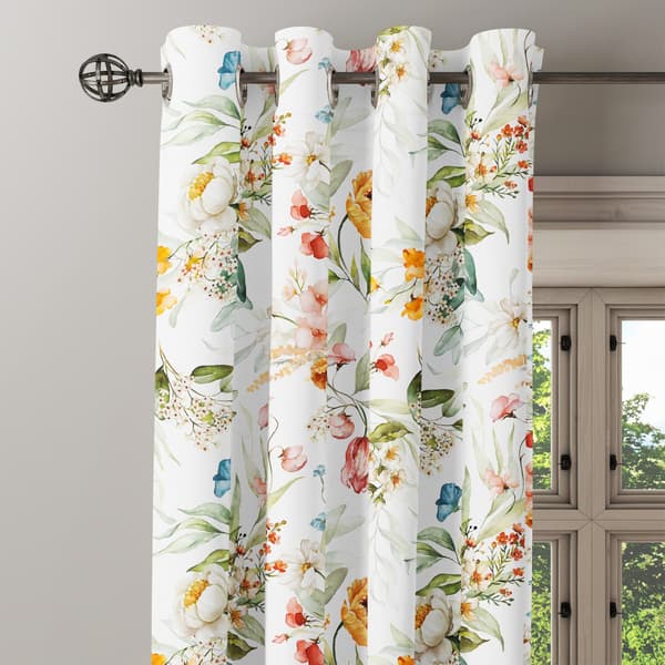 Gardin med snørehuller print 127