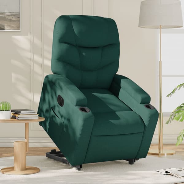 vidaXL Elektrisk lyftande massagefåtölj grön