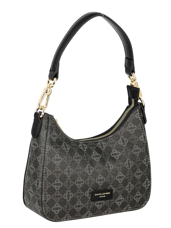 David Jones dame mini skuldertaske, øko-læder, sort
