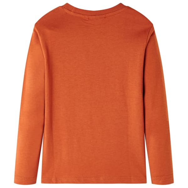 Børne langærmet T-shirt, lys rust, 116