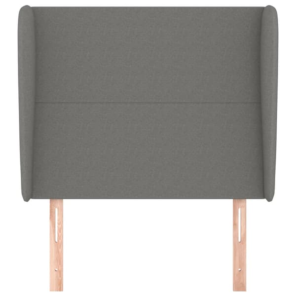 vidaXL Vingad nackstöd mörkgrå 93x23x118/128 cm tyg