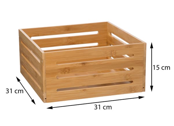 Bambus opbevaringskurv 31x15cm
