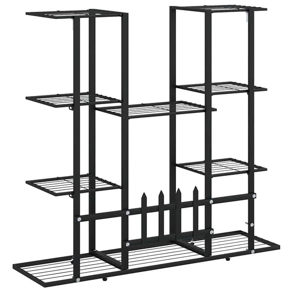 vidaXL blomsterstander 94,5x25x89 cm sort jern