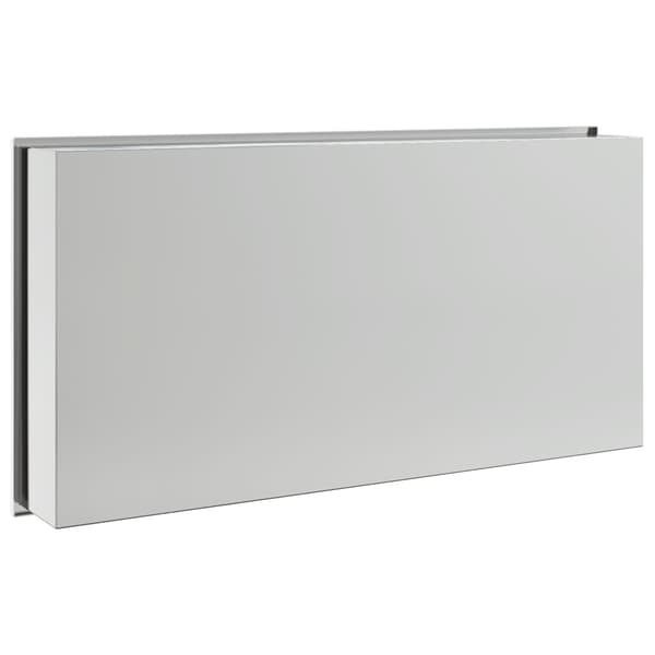 vidaXL Duschvägg borstad silver 62x32x9 cm stål