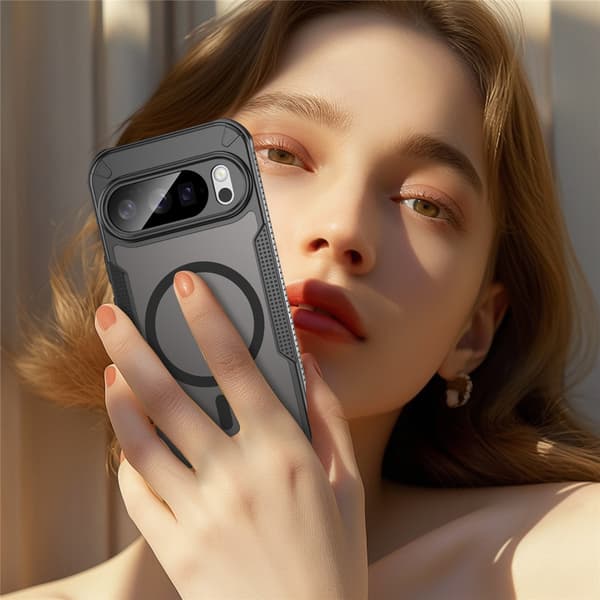 Matt cover til Google Pixel 10 Pro XL, til MagSafe, sort
