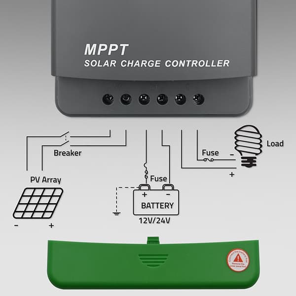 Qoltec MPPT solcelleladeregulator med temperatursensor 60 A 12/24 V