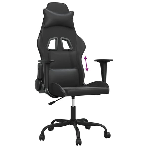 vidaXL gamingstol, sort, kunstlæder