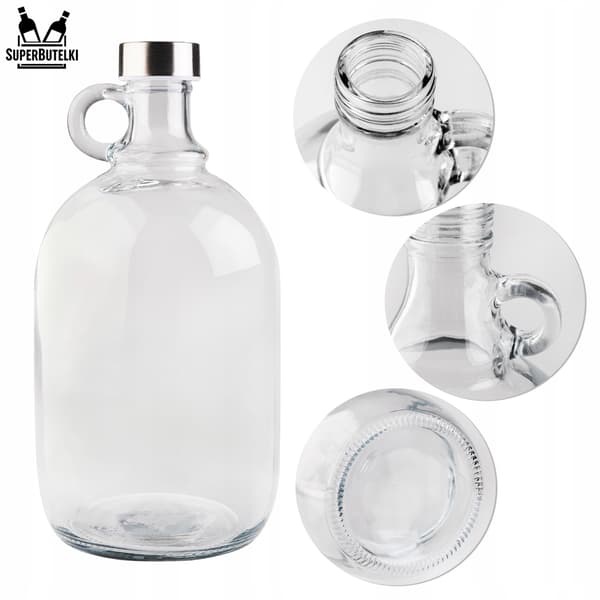 Sæt - 6x Gallon 2 L med låg