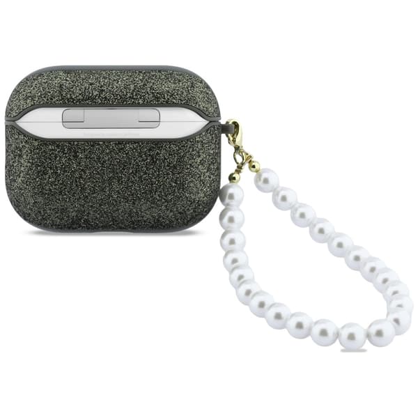 Guess Glitter Pearl Strap-etui til AirPods Pro 3 khaki