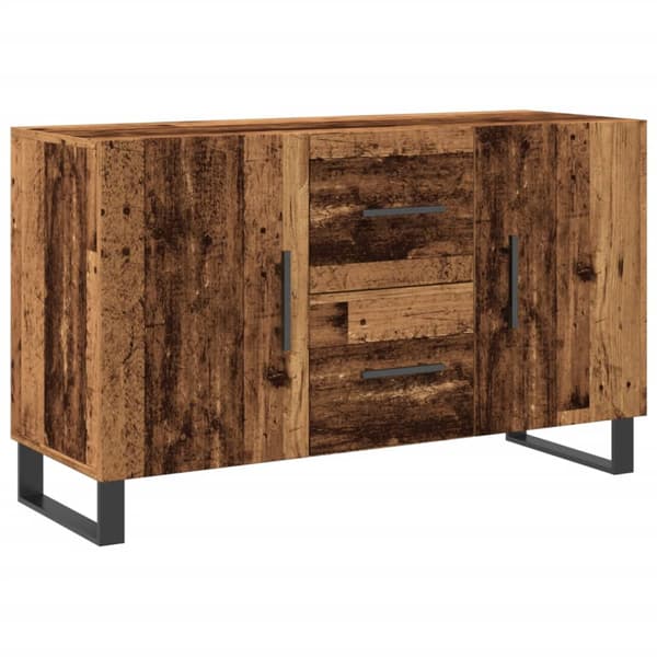 vidaXL kommode, antik træ, 100x36x60 cm, træbaseret materiale