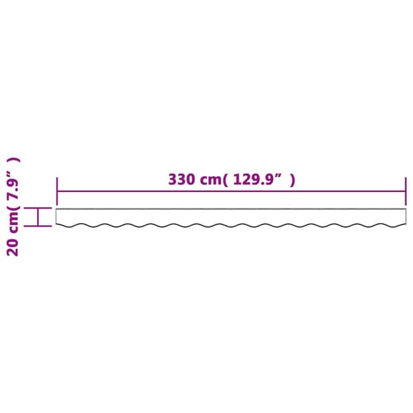 vidaXL markisekappe, antracit striber, 3,5 m