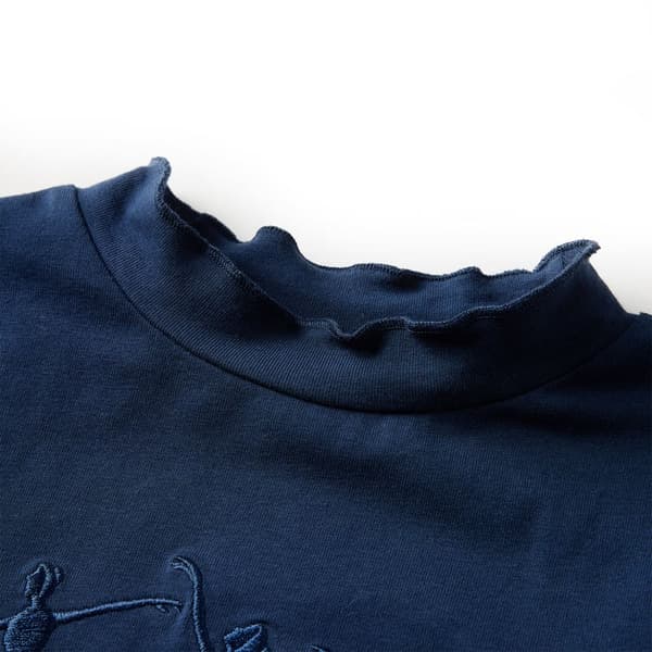 Barn långärmad T-shirt, marinblå, 104