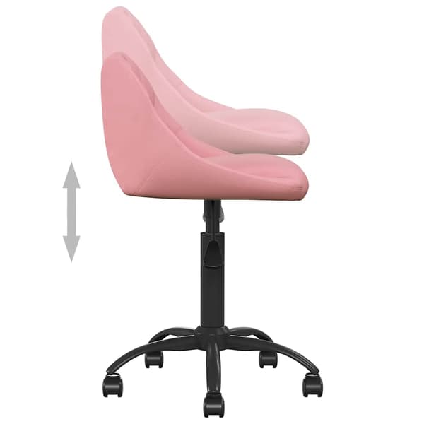 vidaXL Matstol, Rosa, Klädd i Sammet