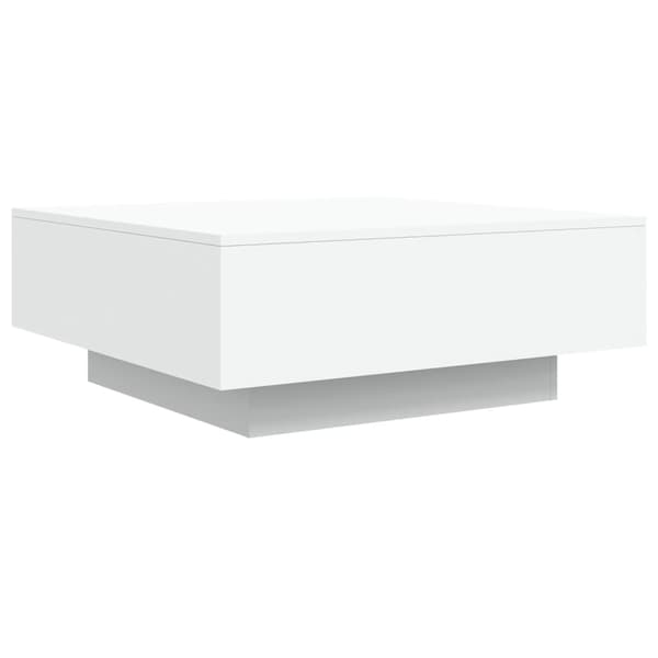 vidaXL sofabord, hvid, 80x80x31 cm, spånplade