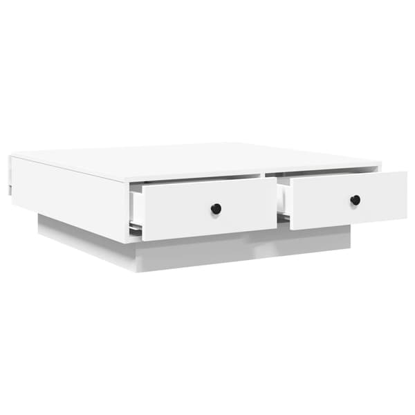 vidaXL Soffbord, Vitt, 90x90x28 cm, Spånskiva