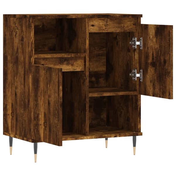 vidaXL kommode, røget eg, 60x35x70 cm, træbaseret materiale