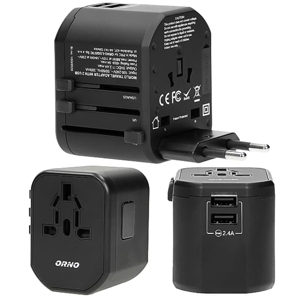 Universal rejseadapter USA UK USB-oplader til stikkontakt