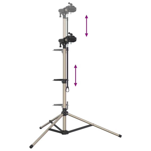 vidaXL Hopfällbart justerbart cykelreparationsställ 120-165 cm