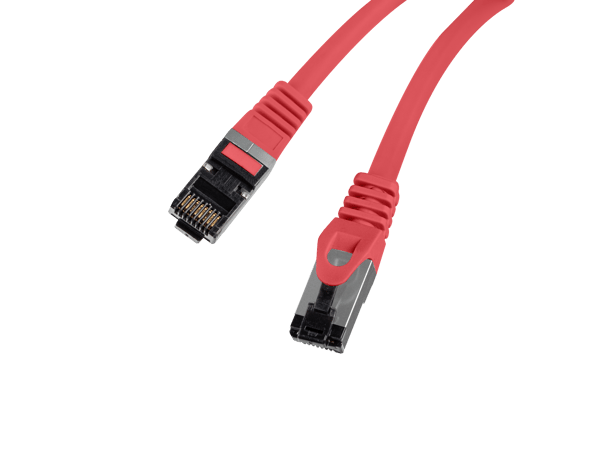 0,25 m punainen Cat.8.1 RJ45 SFTP LAN -kaapeli