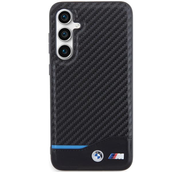 BMW Læderetui i Carbon til Galaxy S23 FE, Sort
