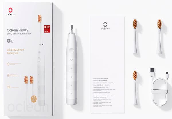 Oclean Flow S Sonic Eltandborste Vit