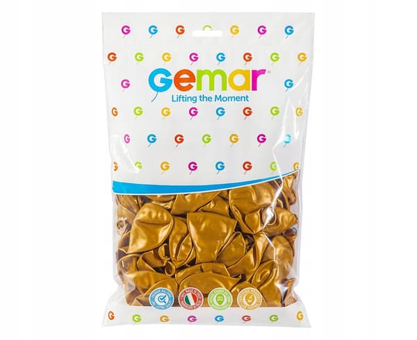 Metallisk ballong 11 Gemar Guld