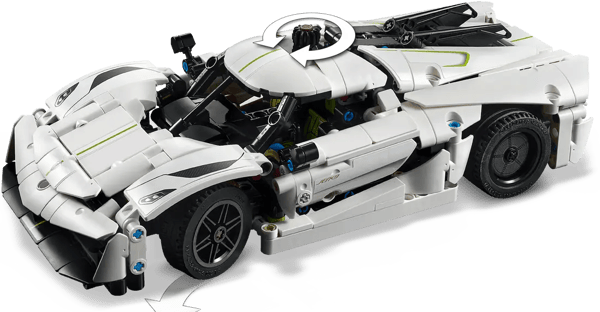 LEGO Technic Sæt: Koenigsegg Jesko Absolut Hvid Hyperbil 801 Del (42184)