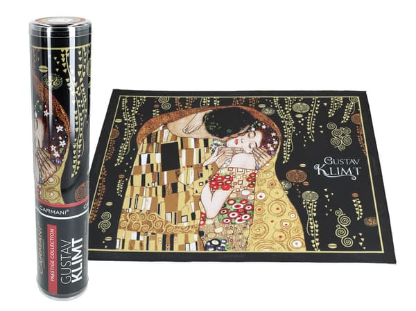 Bordskåner - G. Klimt. Kysset (sort baggrund) (carmani)