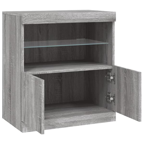 vidaXL LED-skab grå Sonoma-eg 60,5x37x67 cm