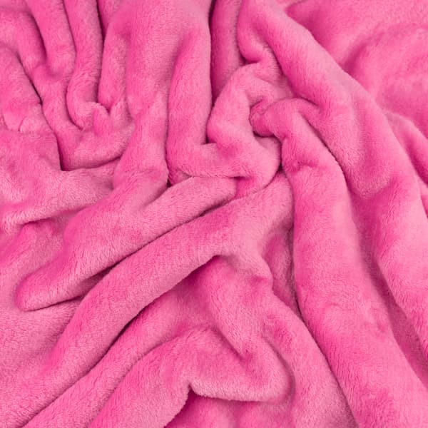 Minky fleece mørkerosa