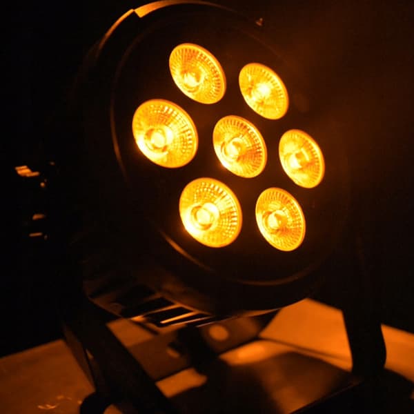 LIGHT4ME sort PAR 7x10W rgbwa LED stærkt lys