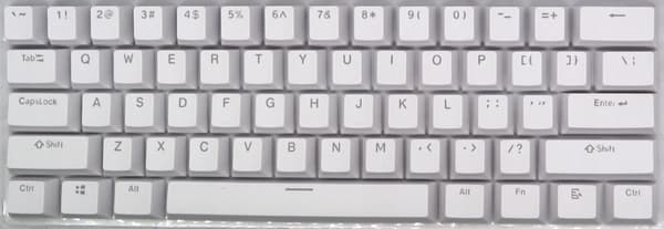 KEYCAPS Standard hvide taster til Profile mekaniske tastaturer