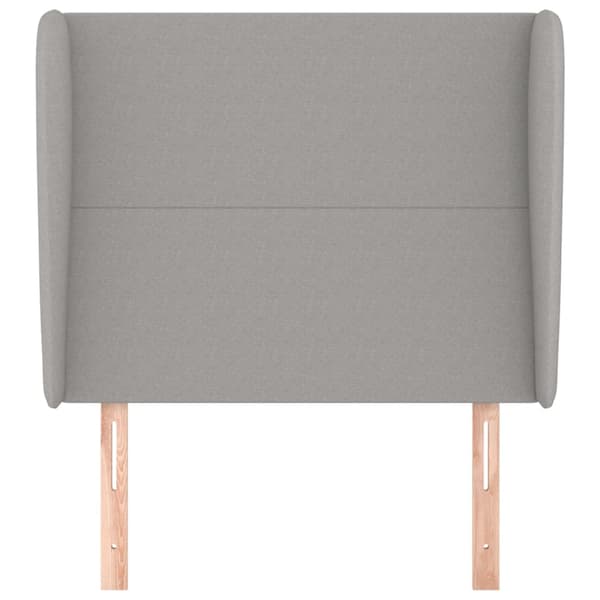 vidaXL Vingad nackstöd ljusgrå 103x23x118/128 cm tyg