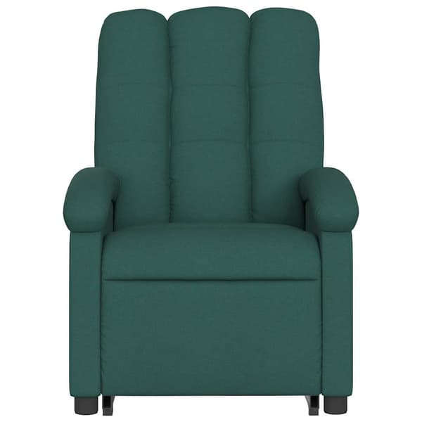vidaXL Lyftbar massagefåtölj mörkgrön tyg