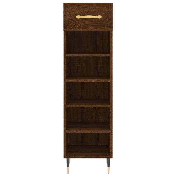 vidaXL skoskab brunt egetræ 30x35x105 cm