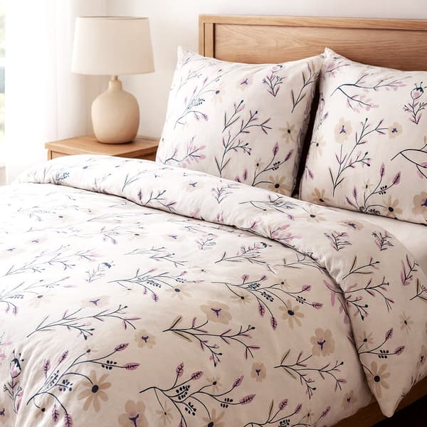 Bäddset 220x200 JERSEY 100% BOMULL blommor påslakan + örngott